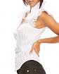 Flutter Sleeve Ruffle Collar Belted Top Product Image
