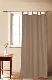 Park B. Smith Eco Astor Recycled Cotton 40 by 84 Split Tab Window Panel, Mushroom