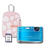 Fuji Z70 Blue 12mp Digital Camera Bundle with 2GB SD Card and Pink Golla G694 Carry Case by Modern-Tech
