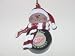 DETROIT RED WINGS 2.5 Striped Snowman with Scarf Slap Shot Hockey Puck CHRISTMAS ORNAMENT