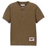 Infant Boys' Cherokee Short-Sleeve Slub Henley - Cocoa Praline