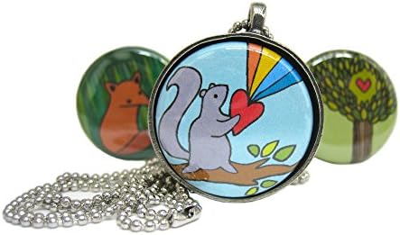 Mark Poulin Women's Pewter Necklace Woodland Wonders Magnetic Necklace Set 30" Ball Chain