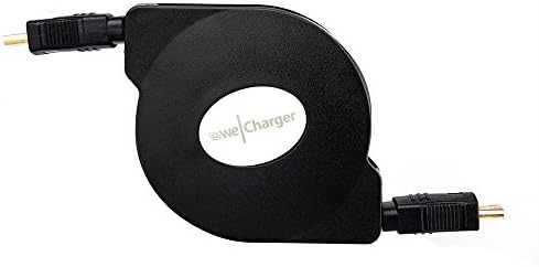 WeCharger Retractable High-Speed C to C Type, Mini-HDMI to Mini-HDMI Cable (3.3 Feet/1 Meter)