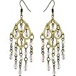 Antiqued AURORA BEADED Chandelier Earrings