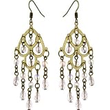 Antiqued AURORA BEADED Chandelier Earrings