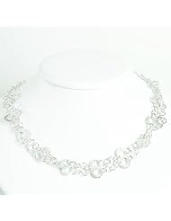 Sterling Silver Fancy Necklace. Metal Weight- 18.1g. 18in long Chain.