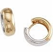 Two Tone Hinged Hoop Earrings