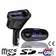 amzdeal Hakutatz FM Transmitter MP3 Player Blau Edition f�r KFZ Auto PKW LKW Car Radio SD TF USB-Stick kompatibel mit iphone ipod mp3 player
