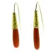 22K Gold Italian Red Coral Drop Earrings by Suz Andreasen Couture, MADE IN AMERICA