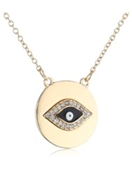 Jules Smith Evil Eye Disc Necklace, 16"
