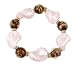 Bracelet - B60 - Murano Style Glass - Twists - Stretch ~ Pink