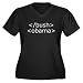 HTML Obama Women's Plus Size V-Neck Dark T-Shirt