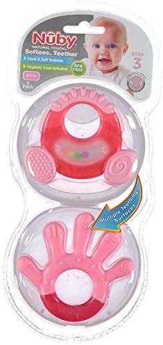 Nuby Natural Touch Softees Teether (Pink)