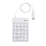 iBUFFALO �e���L�[�{�[�h USB�ڑ� 19mm�s�b�` �z���C�g BSTK02WH