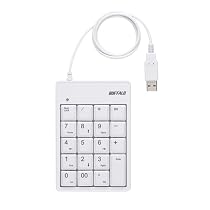 iBUFFALO テンキーボード USB接続 19mmピッチ ホワイト BSTK02WH