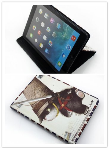 Nine States Top Quality PU Leather Anime Print Full Body Protective Cover Hard Case for Ipad Air/Ipad 5 with Kickstand-Pussy Sheriff