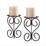 1 Pair Wrought Iron Spanish Mission Candle Holder by Jed Mart