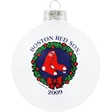 Boston Red Sox 2009 Wreath Round Christmas Tree Ornament