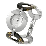 Geneva Platinum Ladies Round Link Watch by Geneva