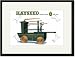 Black Framed/Matted Print 17x23, Hayseed: Hudson Engine 1 New York