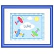 Up Up and Away Blue Personalized Print