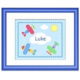 Up Up and Away Blue Personalized Print