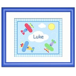 Up Up and Away Blue Personalized Print