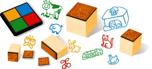 Vilac - Jouets en bois - Coffret ferme à imprimer