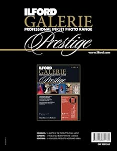 Ilford 2002562 8.5 X 11 Inches GALERIE Prestige Smooth, High Gloss, Sample Pack (Black)