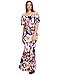 VintageRose Elegant Women's Floral Off Shoulder Dress