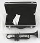 Crescent Band Approved Black Brass B-flat Trumpet with Case, Cleaning Cloth, and Gloves