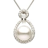 White South Sea Cultured Pearl Pendant  11 12mm AAA Quality Solid 14k Gold