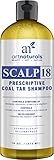 Art Naturals Scalp18 Coal Tar Therapeutic Anti Dandruff Shampoo 16 oz - Helps clear symptoms of Psoriasis, Eczema, Itchy Scalp & Dandruff - Made in USA with Natural & Organic Ingredients-Sulfate Free