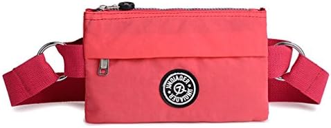 TESOON Women's Outdoor Nylon Waist Bag Cerise