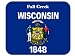 US State Flag - Fall Creek, Wisconsin (WI) Mouse Pad