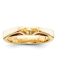 14k Peg Set Solitaire Ring Semi-Mounting, No Center Stone Included