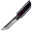 Whetstonet Damascus Tanto Knife W/ Wooden Handle And Sheath