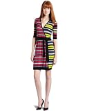 BCBGMAXAZRIA Women's Elia Striped Wrap Dress