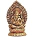 Ganesh Cast Statue In Red & Gold, 5.5" High