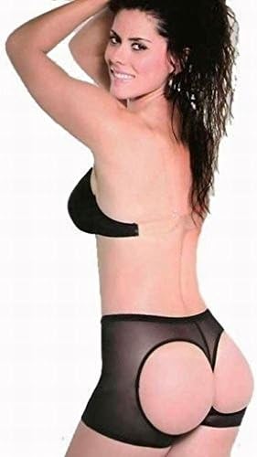 Brazilian Style Butt Lifter Booty Booster Enhancer (Size M - Black) Boyshort FIRM Control Shaper