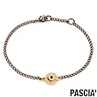 PASCIA Made in Italy Gorgeous Bracelet With Genuine Clean Diamonds Well Made in Brown Base metal and 18K Two tone Gold