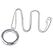 Living Memory Floating Charm Round Glass Locket Silver Pendant and Necklaces 20