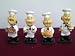 Set of 4 Chef Ceramic Bobbleheads