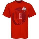 Nike Ohio State Buckeyes Scarlet Aerial View T-shirt