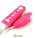 Pink Silicone Skin Case For Nintendo Wii Remote and Nunchuk