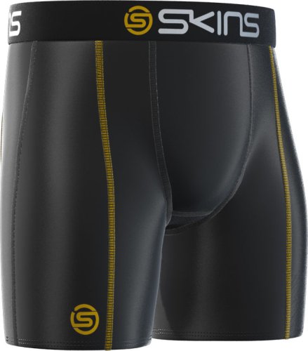 SKINSスキンズSPORT/スポーツ ショーツ［ブラック/イエロー］XS