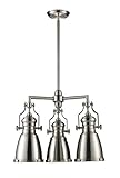 IMAGE OF Landmark 66120-3 Chadwick 3-Light Chandelier, 18-Inch, Satin Nickel