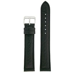 Extra Long Watch Band Genuine Leather Calfskin Black 22 millimeters Tech Swiss