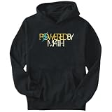 Hoodie Mens Black  Powered by Math  Hobbies