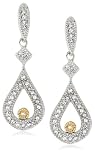 41MovPkq8TL. SL160  14k White and Yellow Gold Diamond Earrings